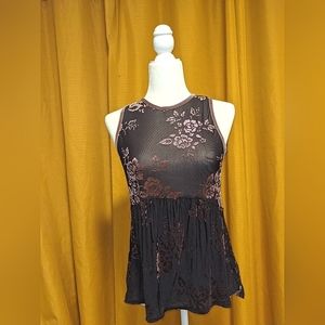 Knox Rose babydoll top, rose metallic pink size Medium